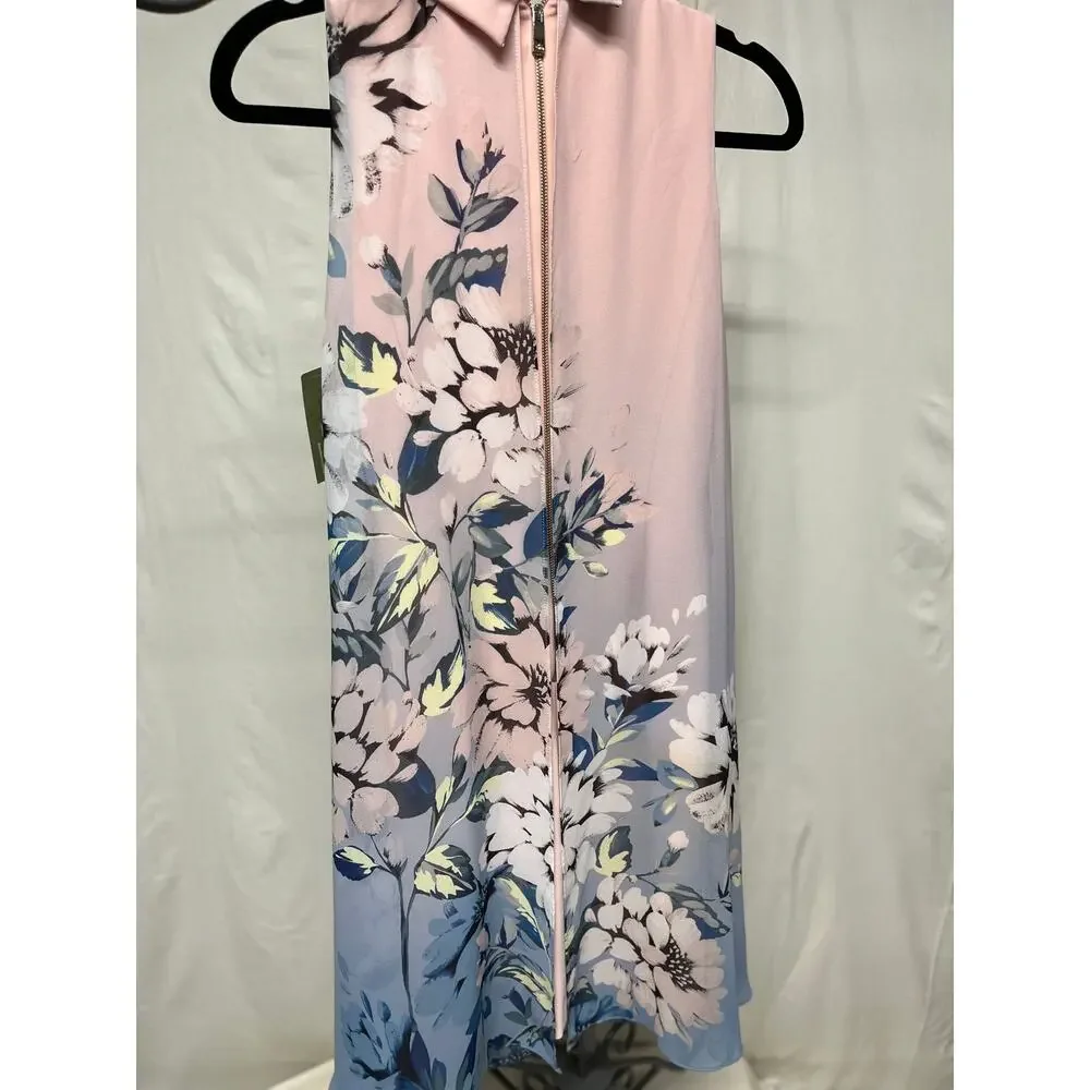 Vince Camuto Pink Floral Knee Length Dress - Picture 4 of 5